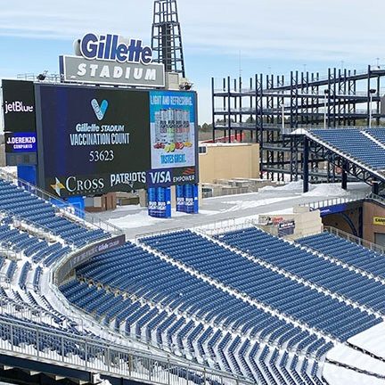 Covid-19 vaccines distributed at Gillette Stadium